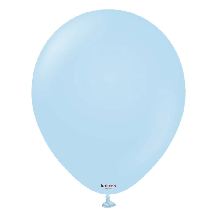 18 inch Kalisan Macaron Blue Latex Balloons 25ct