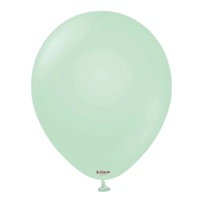 12 inch Kalisan Macaron Green Latex Balloons 100ct