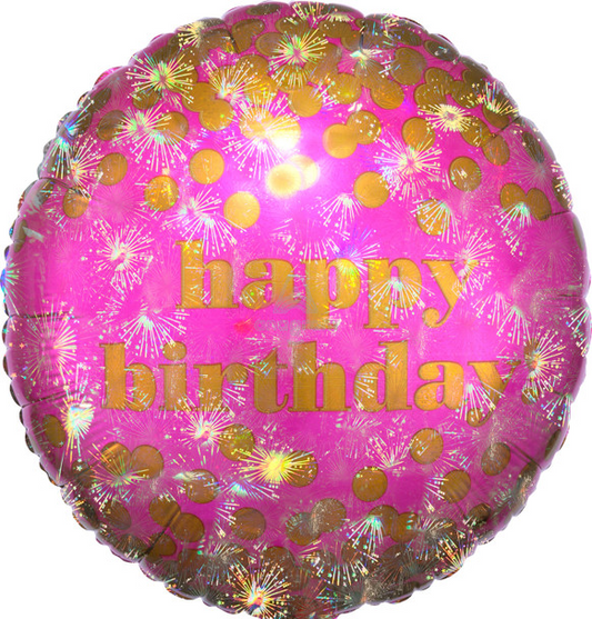 ANAGRAM 18"A Happy Birthday Dotty Holo Pkg