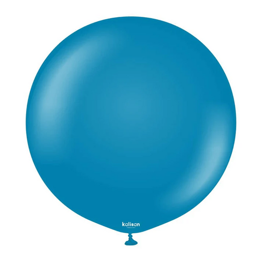 24 inch Kalisan Retro Deep Blue Latex Balloons 2ct